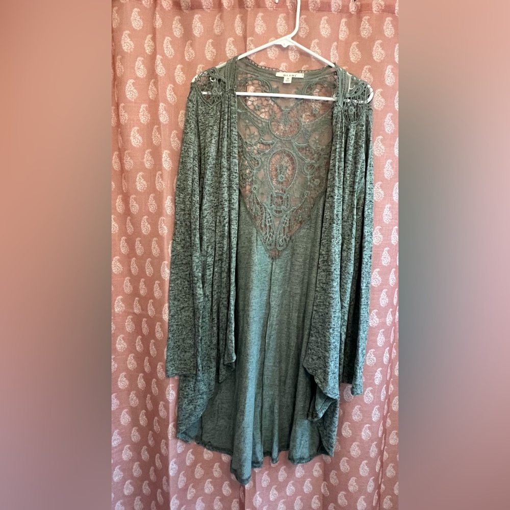 Miami Shawl, Color Green, Size Medium